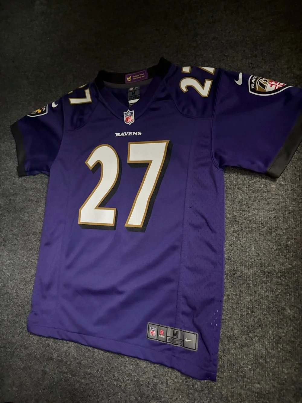 Nike Kids Baltimore Ravens #27 Ray Rice Purple Vintage Jersey